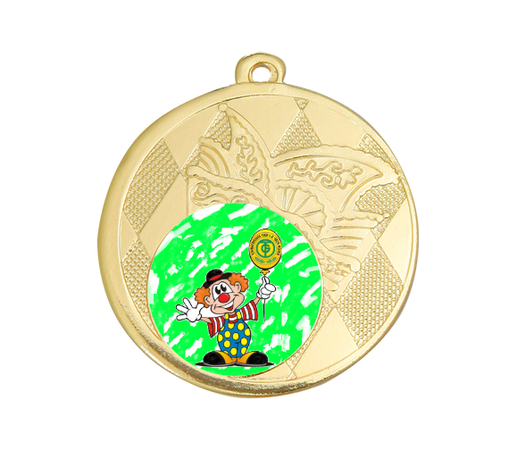 Karnevals Medaille D121 - 50 mm / Gold