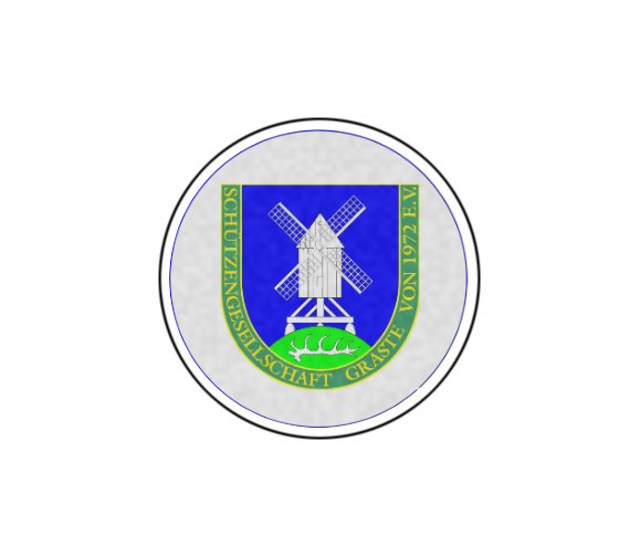 Aluminium-Emblem - 25 mm / Weiß/Alu