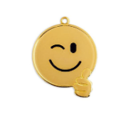 Medaille Funny Ø 50 mm - 50 mm / Gold