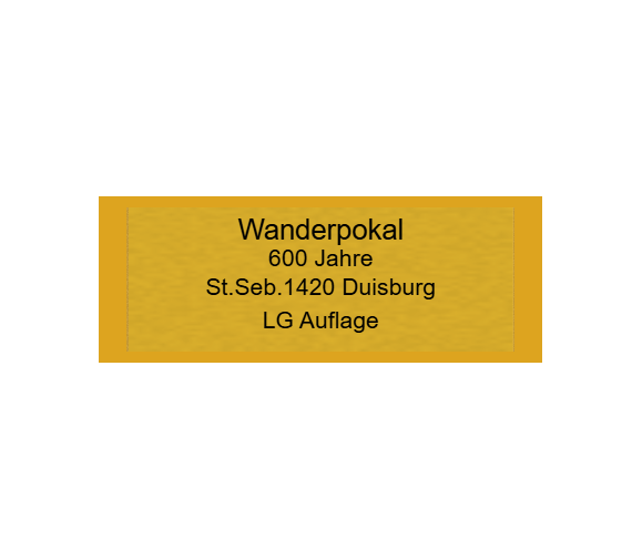 Gravurschild Gold selbstklebend - Gold / 80 x 30 mm
