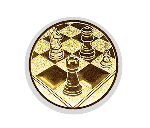 Glastrophäe 136-3 Schild & Emblem - 22 cm / Blau Spiegelglas