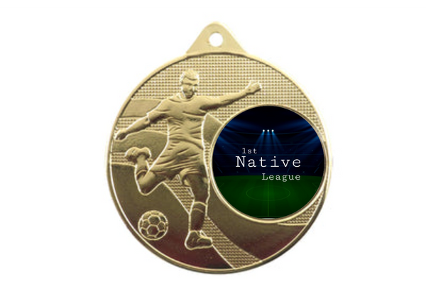 Medaille Fußball 396 Ø 50 mm - Gold / 50 mm