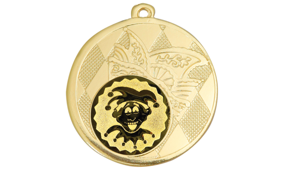 Karnevals Medaille D121 - 50 mm / Gold