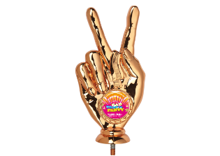 Mini Pokal Sieger Finger P110 - Bronze / 17 cm