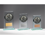 Glas Pokal Reiten FG068 - Transparent Schwarz / 19 cm