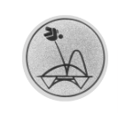 Glas Pokal 137-1 Schild & Emblem - Silber / 19 cm