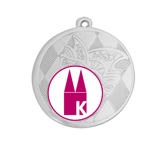 Karnevals Medaille D121 - 50 mm / Silber