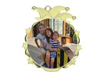 Karnevals Medaille D53 - Gold / 65x70mm