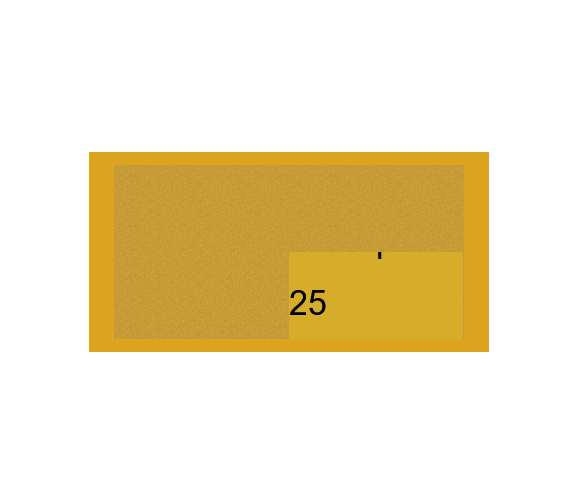 Gravurschild Gold selbstklebend - Gold / 50 x 25 mm