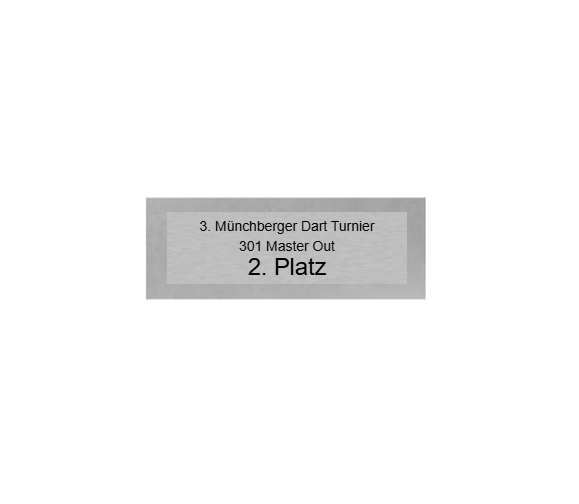 Dart Pokal PFS_009 - 22.5 cm / Silber Mehrfarbig