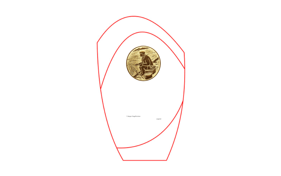 Glas Pokal Rot W55-L - Rot/Transparent / 16.5 cm