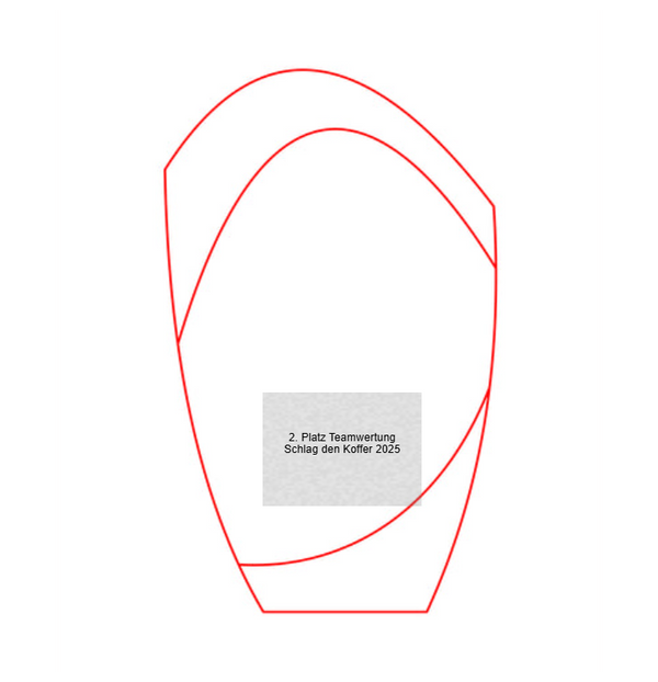 Glas Pokal Rot W55-L - Rot/Transparent / 16.5 cm