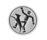 Glas Pokal 8805 blau Schild & Emblem - Silber Blau / 16 cm