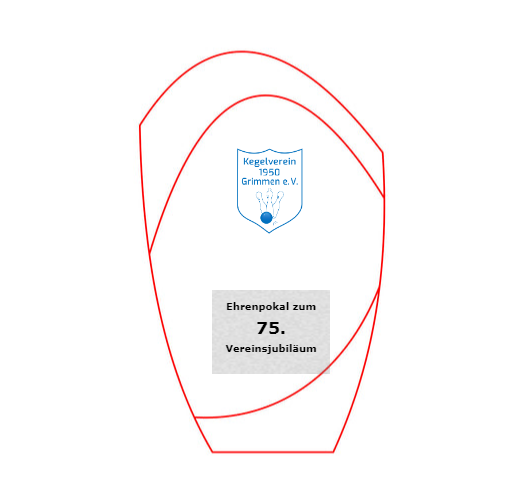 Glas Pokal Blau W55-L - Blau/Transparent / 16.5 cm