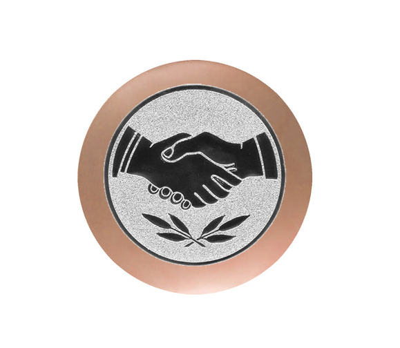 Wellenschliffpokal Schild & Emblem - Transparent / 15 cm