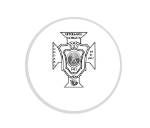 Glas Pokal 8805 blau Schild & Emblem - Silber Blau / 16 cm