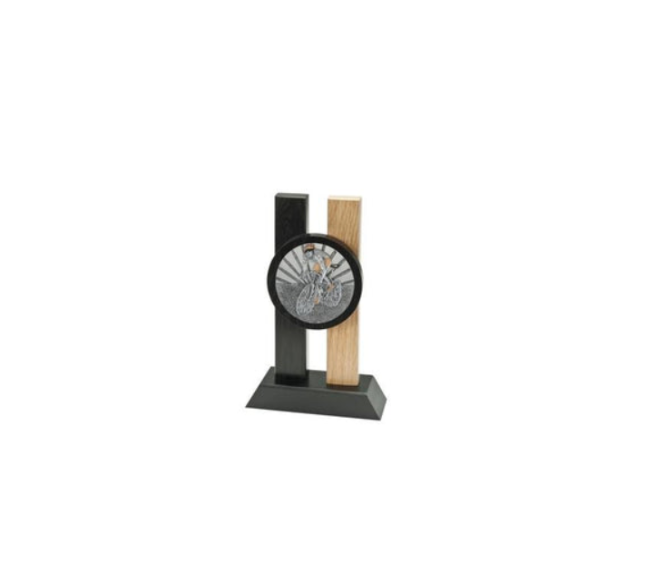 Holz Pokal Radrennen FG033 - Schwarz Braun / 23 cm