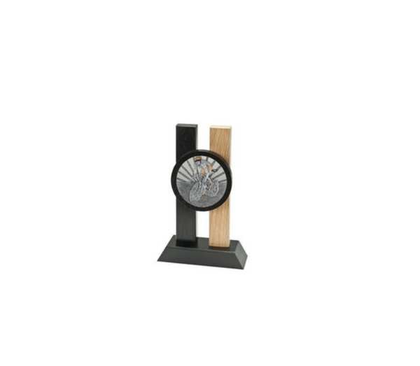 Holz Pokal Radrennen FG033 - Schwarz Braun / 23 cm