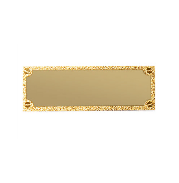 Gravurschild edel in Gold - Gold / 50 x 18 mm