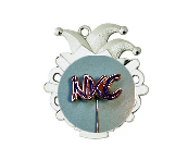 Karnevals Medaille D54-S - Silber / 50x56x2mm