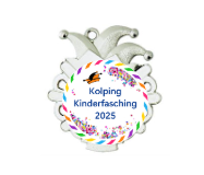 Karnevals Medaille D54-S - Silber / 50x56x2mm