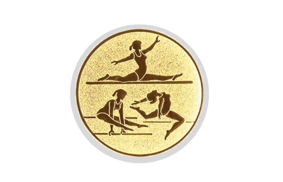 Glas Pokal 8805 blau Schild & Emblem - Silber Blau / 16 cm