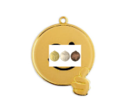 Medaille Funny Ø 50 mm - 50 mm / Gold