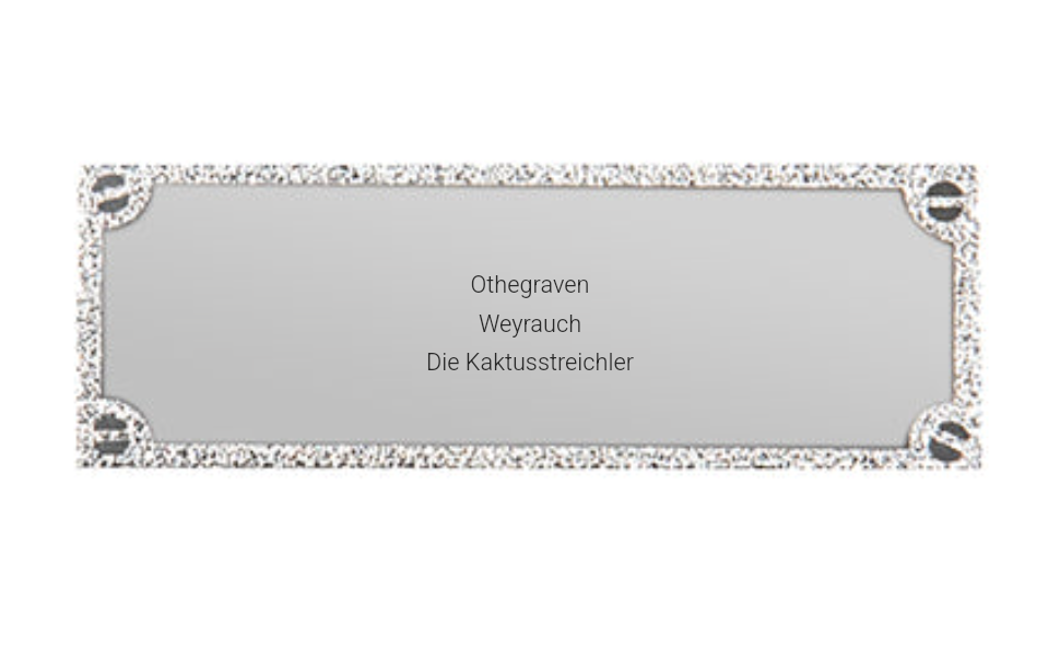 Gravurschild edel in Silber - Silber / 62 x 25 mm