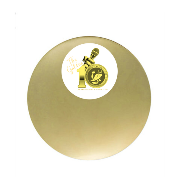 Medaillen Messing ohne Öse - 58 mm / Gold / Farbdruck