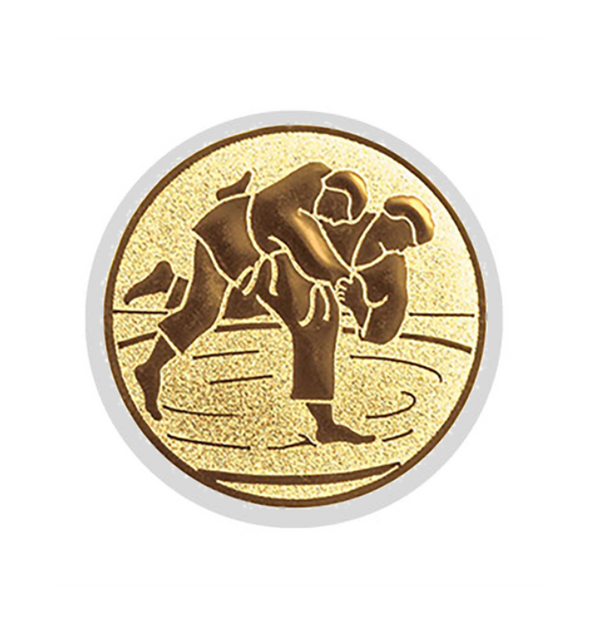 Glas Pokal 8805 blau Schild & Emblem - Silber Blau / 18 cm