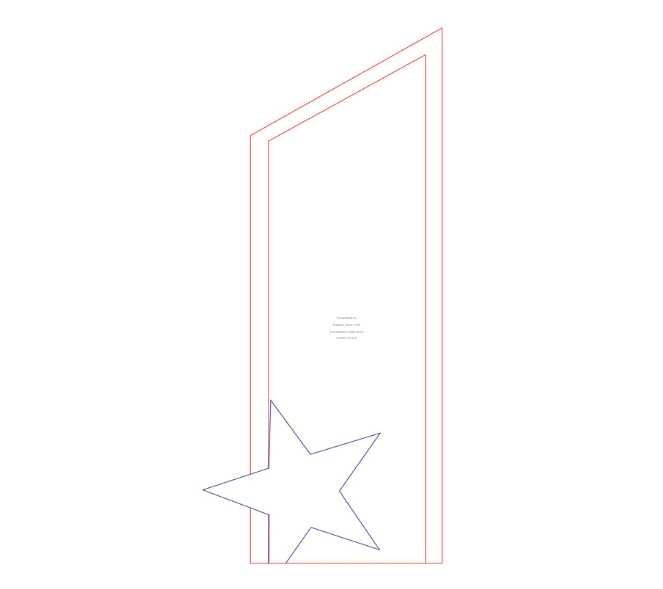 Crystal Ice Star Peak 7905 - Laser-Gravur / Gefrostet / Klar / 26 cm