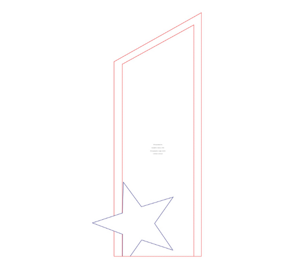 Crystal Ice Star Peak 7905 - Laser-Gravur / Gefrostet / Klar / 26 cm