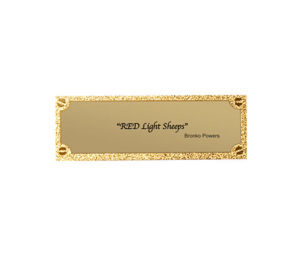 Gravurschild edel in Gold - Gold / 50 x 18 mm