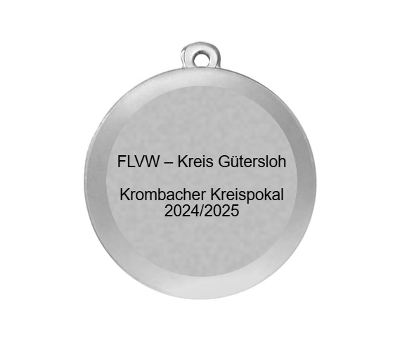 Medaille Fußball D112A Ø 50mm - Silber / 50 mm
