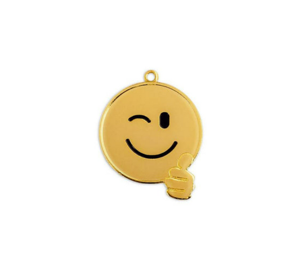 Medaille Funny Ø 50 mm - 50 mm / Gold