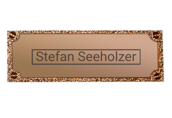Gravurschild edel in Bronze - Bronze / 73 x 28 mm