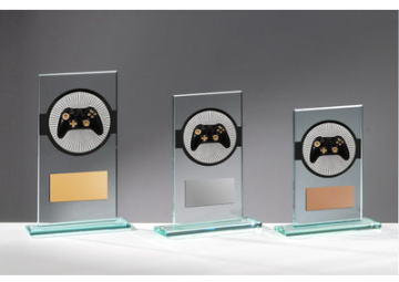 Glas Pokal Game Controller FG106 - 15 cm / Transparent Schwarz