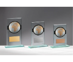 Glas Pokal Welt FG020 - Transparent Schwarz / 15 cm