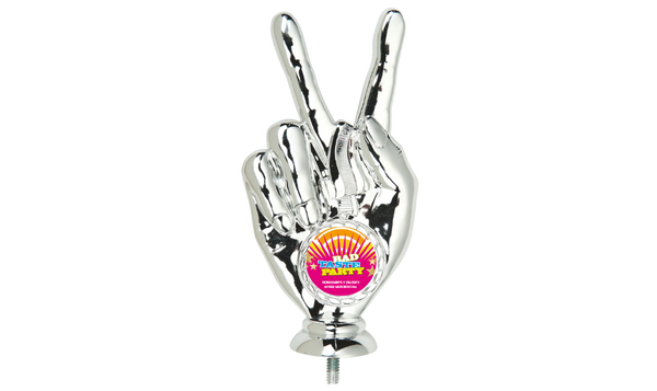 Mini Pokal Sieger Finger P110 - Silber / 17 cm