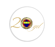 Glas Pokal 8808 Blau Schild & Emblem - Transparent Blau / 20.5 cm