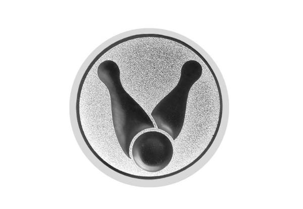 Glas Pokal 8805 blau Schild & Emblem - Silber Blau / 16 cm