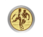 Fußball Pokal  3947x - Silber Gold / 17.5 cm