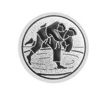 Glas Pokal 8805 blau Schild & Emblem - Silber Blau / 18 cm