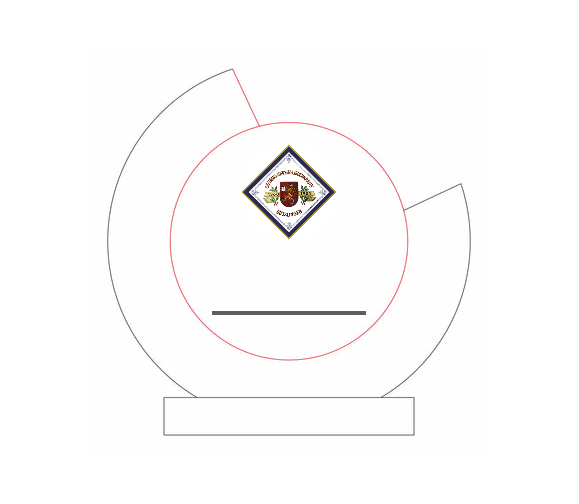 Glas-Holz Award 68205 - 195 mm / Klarglas/Braun