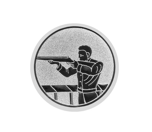 Glastrophäe 136-0 Schild & Emblem (B-Ware) - Blau Spiegelglas / 18 cm