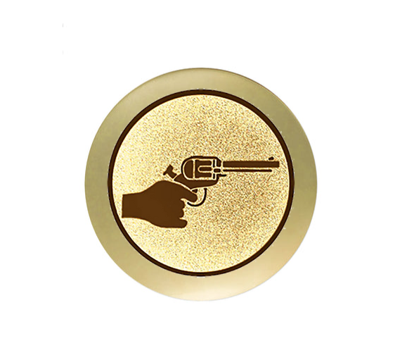 Glastrophäe 136-2 Schild & Emblem - Bunt / 15 cm