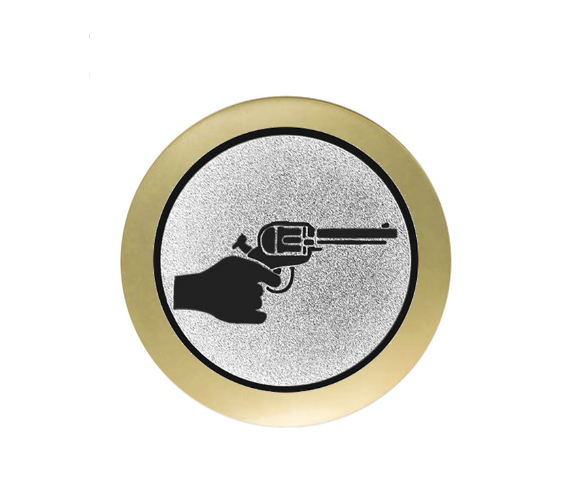 Glastrophäe 136-2 Schild & Emblem - Bunt / 15 cm