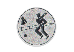 Glas Pokal 8805 blau Schild & Emblem - Silber Blau / 20 cm