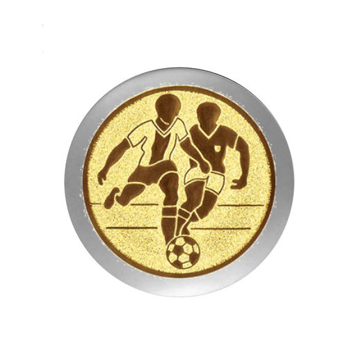 Fußball Pokal  3947x - Silber Gold / 17.5 cm