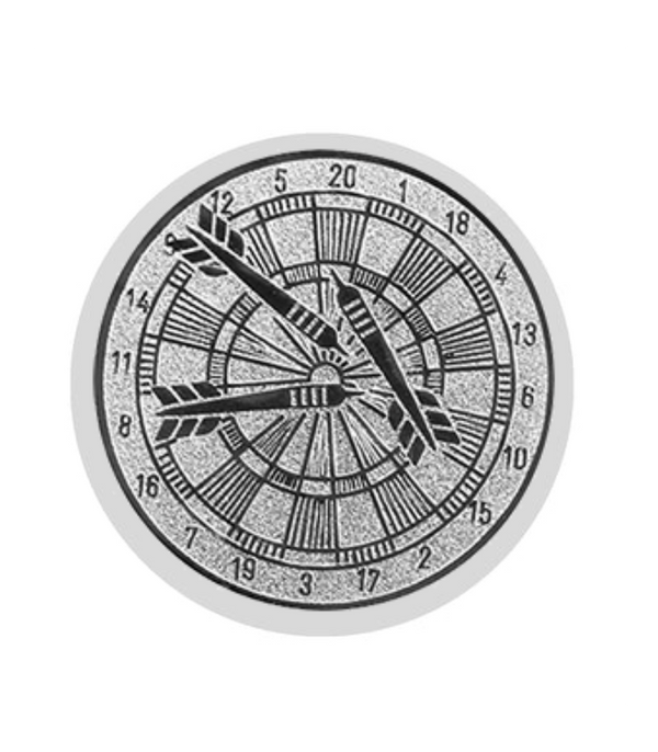 Glastrophäe 136-1 Schild & Emblem - Blau Spiegelglas / 13 cm